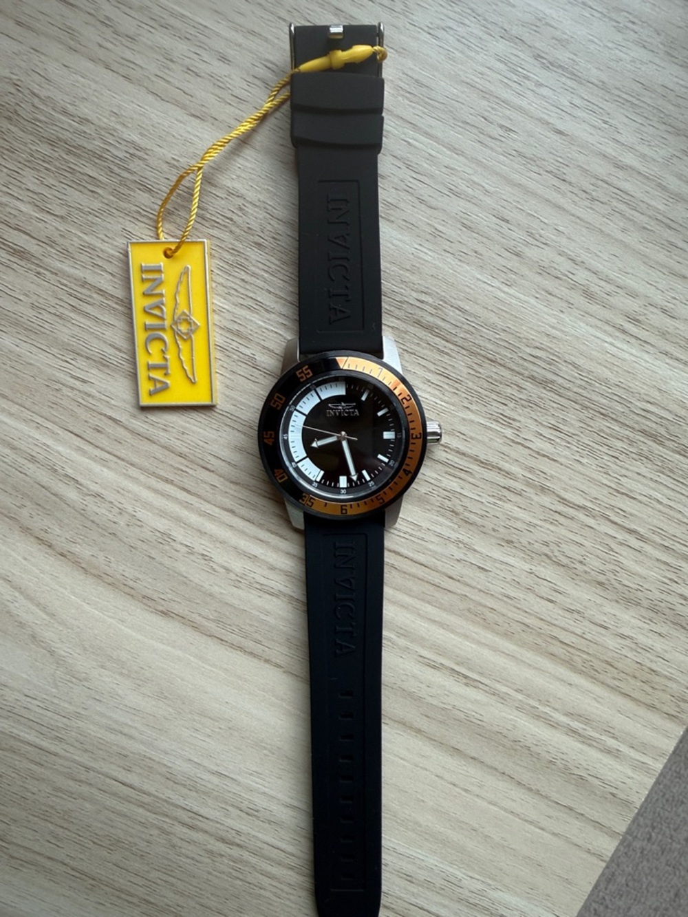 Invicta Black and Orange Men's Watch in Red Box